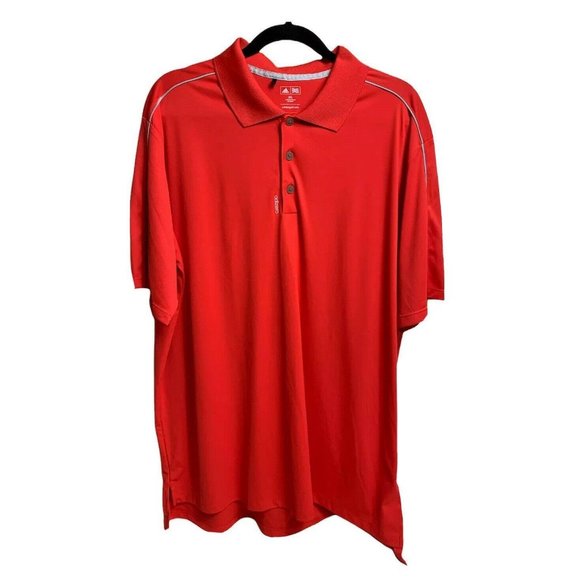 Adidas Adizero Men’s XXL Red Adult Golf Polo Shirt - Picture 1 of 7